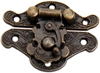 Заклучување на заклучување железо антички бронзена брава HASP TOGGLE брави метални гроздобер декоративно дрво накит кутија