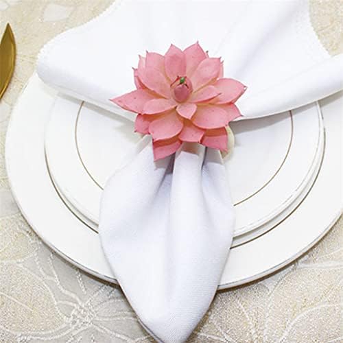 Ldchnh прстен за јадење токи прстени маса цвет банкет свадба исклучителен украсен украс декорација на сукулентни токи шупливо
