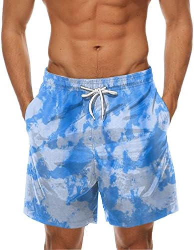 АДССДК Плажа шорцеви за мажи обични, машки летни плажа панталони цврста боја Хавајски врзани за сурфање спортски шорцеви