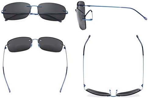 Очила Без Бифокални Очила За Сонце Жени Мажи Лесни Бифокални Читачи за Читање под сонце-Сина/Сива леќа +2.50