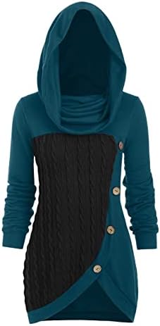 Women'sенски кабел плетен џемпер o-врат со долг ракав цврсти шишиња асиметрични врвови на џемперите секси џемпери
