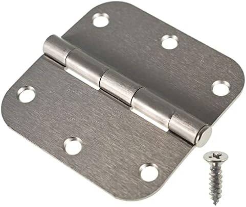 Kimllier 18 парчиња врата зависи од 3,5 инчи x 3,5 инчи преклопени сатен никел железо шарки 5/8 инчи радиус агли на врата хардвер