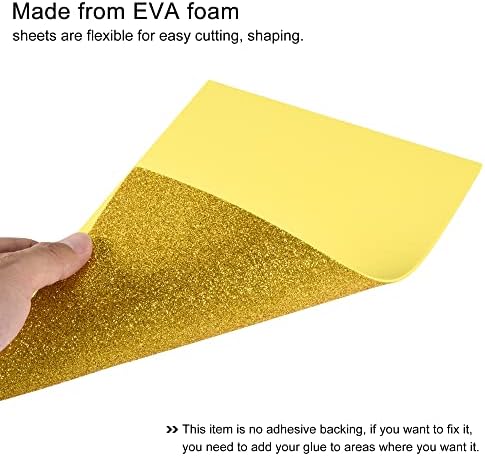 Меканиксиност шарени чаршафи за пена Ева сјај од 7,8 x 11,8 инчи 2мм дебелина за занаети DIY, 1 сет