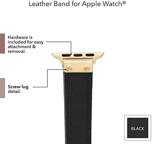 Ана Клајн Кожен моден бенд за Apple Watch Secure, прилагодлива, замена на бендот на Apple Watch, одговара на повеќето зглобови