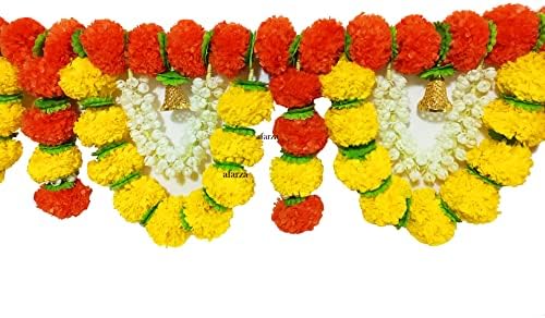 Афарза Вештачки Цвет Торан Венци За Врата Главниот Влез Виси Рачно Изработени Bandhanwar Домашна Декорација