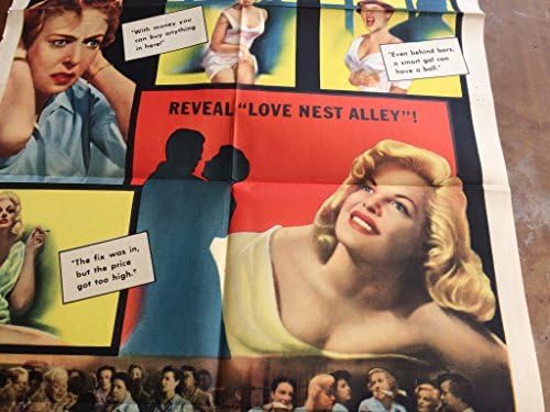 Women'sенски затвор, оригинал 1954 година, постери за филм со еден лист, убава, секси!