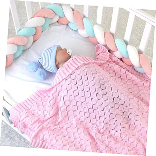 Toyandonona плетено ќебе фрли шетач за ќебе за новороденче, топло ќебе, бебе, ќебе за леб за спиење, розова, розова зима