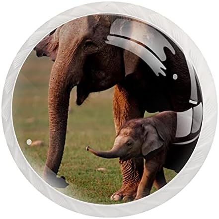 12 ПАРЧИЊА Бела Тркалезна Рачка За Фиоки Среќен Слон Мајка Младо Бебе
