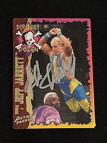 Actionеф arарет 1995 акција спакувана WWF борење потпишана автограмирана картичка - Фотографии за автограми во борење
