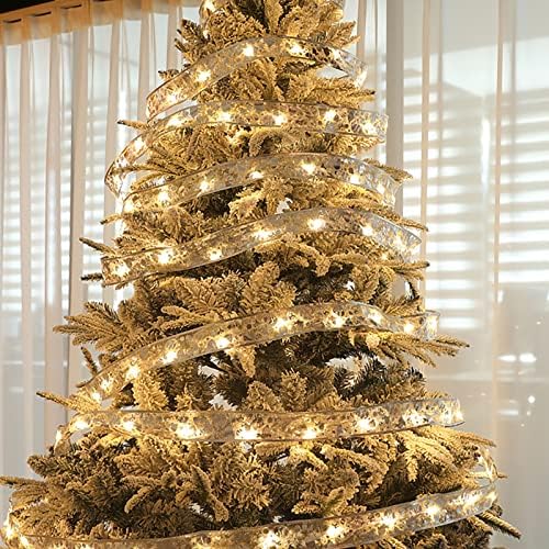 Ausyst LED лента Божиќни светла, 40 LED водоотпорни батерии за Божиќни жици за новогодишна елка, забавна декорација затворено во отворено виси