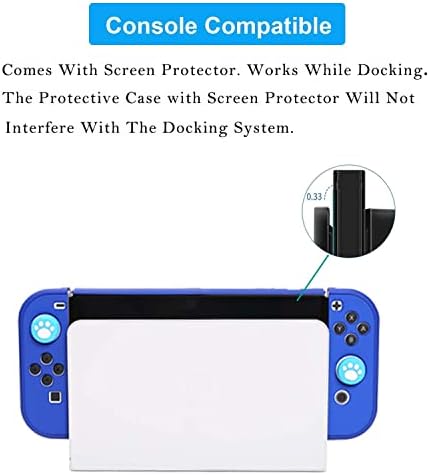 Comcool Dockable Case за Nintendo Switch OLED 2021 - Симпатични додатоци за заштитно покритие за Nintendo Switch OLED 7 инчен контролер