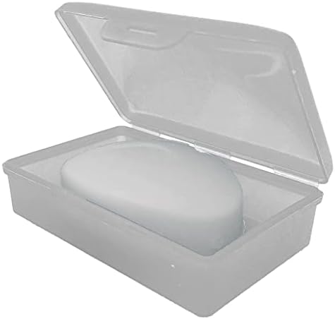 Американска Кутија За Сапун За Патување Со Чешел со Капак - Чиста Бела-Совршена За Патување, Теретана или Складирање. Произведено