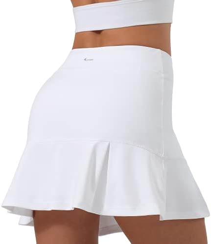 SportNeer Тениски здолништа за жени голф здолништа Сктори со внатрешни шорцеви 2 џебови за дишење на вежбање Атлетик Скорти