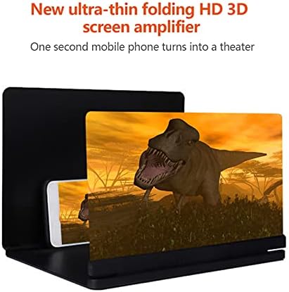 ZCMEB Movie 12 инчен мобилен телефон 3D екран Видео визии Преклопен зголемен смартфон филм за засилување на проекторот штанд за држач