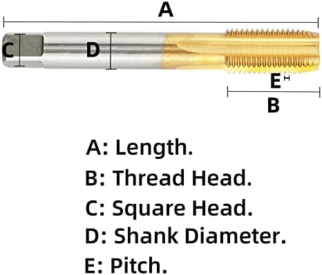 Aceteel Metricr M32 X 3,0 HSS Ti-обложена со права флејта, чешма, M32 x 3,0 mm Титаниум обложена нишка машина Допрете десна рака