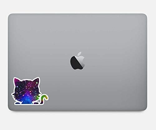 Налепници за слатки мачки светли галаксии - 2 пакувања - налепници за лаптоп - 2,5 винил декларации - лаптоп, телефон, налепница за