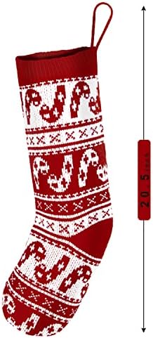 JOYIN 6 пакуваат плетени божиќни чорапи, ирваси/новогодишна елка/снегулки/снежен човек/бонбони плетени декорации за порибување