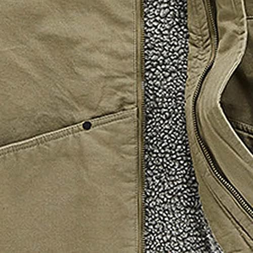 Валсеил Менс Зимски јакни мода цврста боја долга ракав кадифен лапел кратки алатки за надворешна облека лабава плус јакни со големина