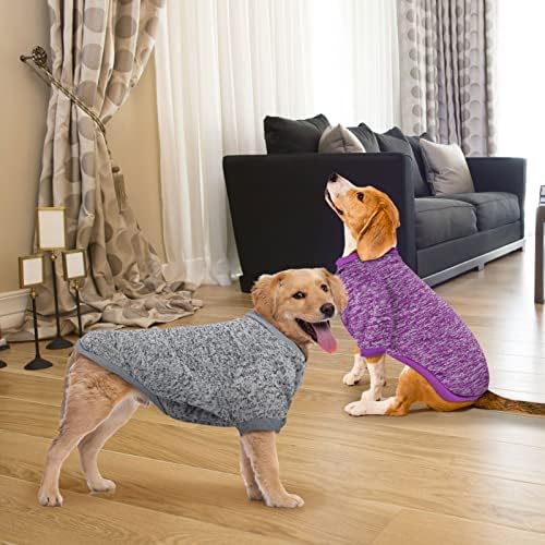 Rypet 2 спакувани големи џемпери за кучиња за зимски кучиња класичен џемпер за трикотажа мека задебелување топла облека за кучиња за