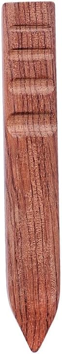 LMDZ дрво кожа од дрво од дрво, дрвена раб, тркалезно рамен рамен DIY Burnisherslicker дрво алатка за палење дрвени кожни алатки