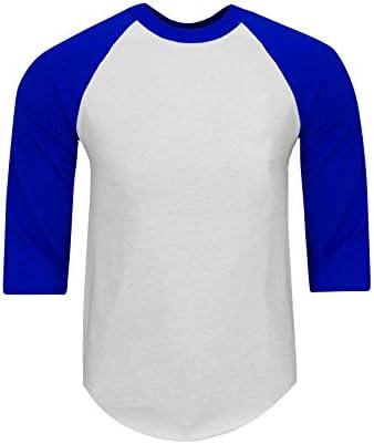 Машка кошула за бејзбол за машка машка маичка-Класичен 3/4 ракав, обичен памучен памук, врвен спорт активен атлетски дрес маица S-5XL