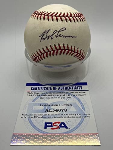 Боб Лимон Индијанците Од Кливленд Потпишаа Автограм Официјален Млб Бејзбол ПСА днк *78-Бејзбол Со Автограм