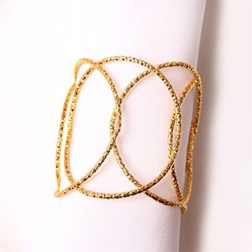 N/A 12 парчиња салфетка прстен модна жица ткаена салфетка прстен креативен пресврт плетенка од салфетка прстен хотел украс