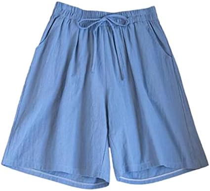 Summerенски летни шорцеви со високи шорцеви на половината Едноставна цврста боја за слободно време на слобода во боја
