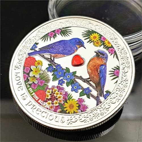 Животинска Монета Конго Среќа Ниуе Љубов Птица Подарок Комеморативна Монета Комеморативен Медал Сребрена Монета Занаети Колекционерски Предмети
