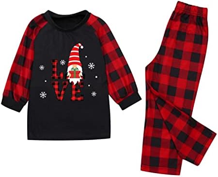 XBKPLO Божиќни пижами за семејни пижами pjs облека за спиење облека за појавување на поставени семејни пижами што одговараат
