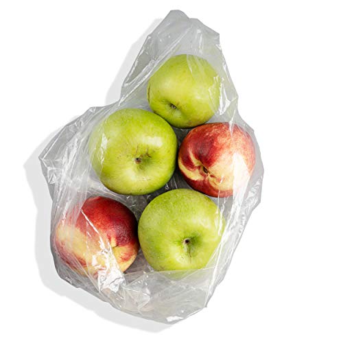 Алуф Пластика Пит 0,6 мил. Чиста поли торби за храна - 4 x 2 x 8 - пакет од 1000 - за овошје, зеленчук, сирење, месо и замрзнати прехранбени
