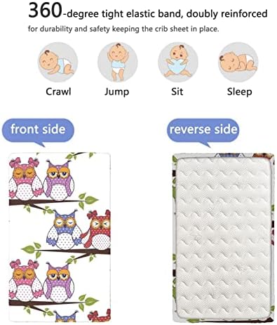 Тематски тематски листови за креветчиња, стандарден душек за креветчиња, вграден лист со меки мали деца, вградени листови за креветчиња