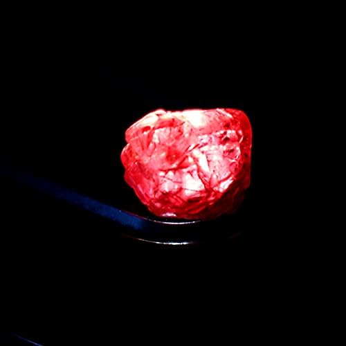 2,35 КТ црвен бурмански спиннел природен заздравувачки кристал лабав скапоцен камен за јога, декорација, полирање, трескање, заздравување