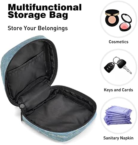 Санитарна торба за складирање на салфетки, торба за шминка, торба за тампон, торбичка за подлога, торба за менструална чаша, уметнички мермер модерно