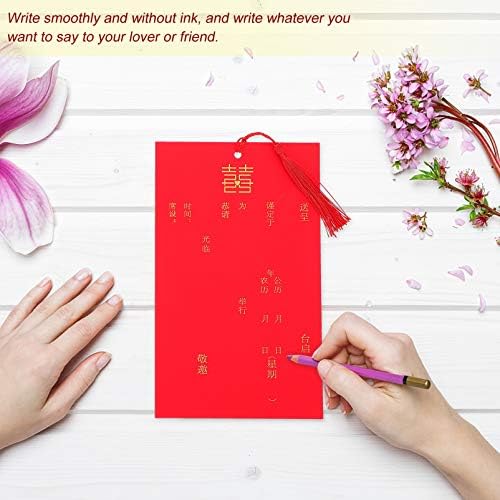 Бестојард 10 парчиња Кинески Картички За Покана За Свадба Двојна Ресна Црвено Сечење Свадбени Покани Картички Со Лента Спајк