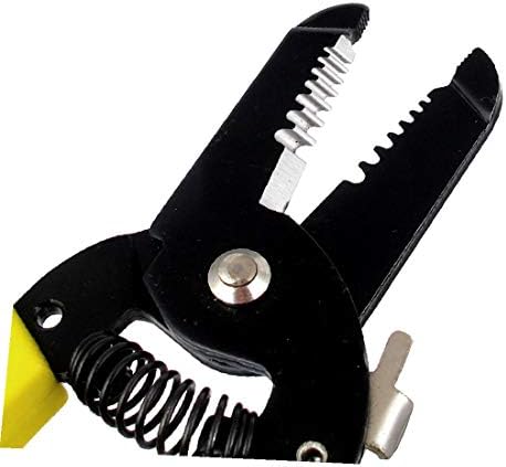 Х-DREE Црна Жолта Пластична Гумена Обложена Рачка 10awg ДО 22awg Бакарна Жица Машина За Сечење Клешта Алатка За Поправка (Негро