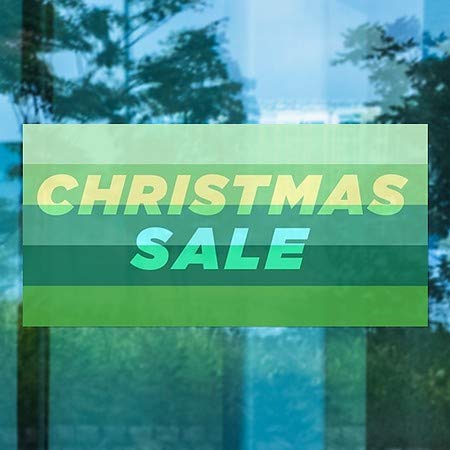 CGSignLab | „Божиќна продажба -Модерен градиент“ прозорец за прицврстување | 24 x12