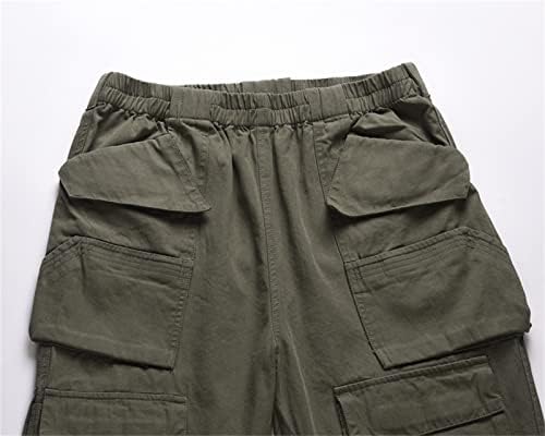 Dgkaxiyahm Машки обични лабави затворени карго панталони џогер мулти џебови моливи за џемпери, панталони за тренинзи на хип хоп
