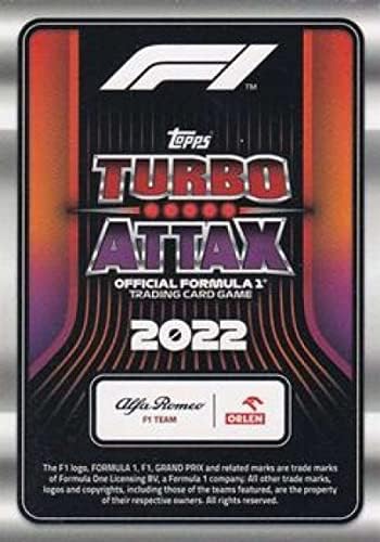 2022 Топс Формула 1 Турбо Атакс 88 ouоу Гуану Официјална картичка за трки Ф1 во сурова состојба