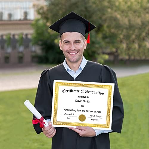 35 Пакување Златна Фолија Празно Сертификат Хартија 8.5 х 11 за Печатење Диплома Хартија За Дипломирање Достигнувања Награди Сертификати За Признавање