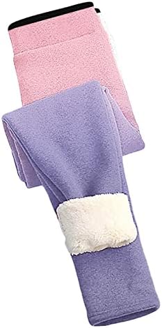 Зимски топли хеланки за жени градиент руно наредени дебели панталони со целосна должина удобни пижами со високи половини тесни панталони
