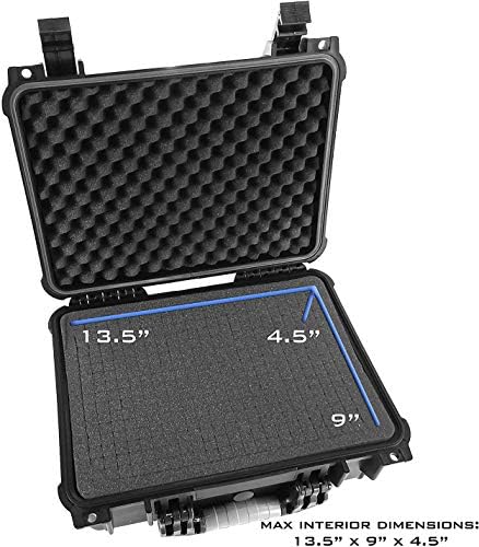 Casematix 16 инчен Водоотпорен Случај одговара На Мобилни Проектори, Подкастинг Микрофони, Ултра Компактен Миксери, Рекордери и Повеќе Мали