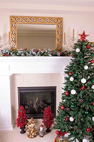 Умен креации 4 пакувања Божиќни украси за украси на Ромб, распрскувачки празничен декор за новогодишни елки, црно -бело