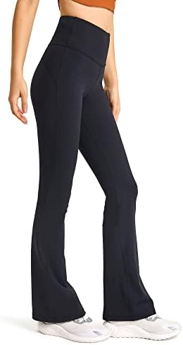 Турботит одблесоци јога панталони за жени месарка мека висока половината за подигање панталони бутлег затегнување на стомакот за