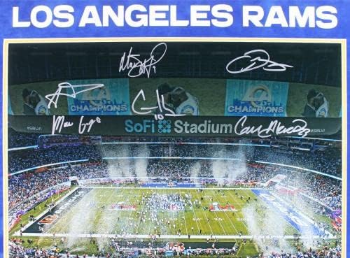 Рамс Стафорд, Доналд, Куп +3 Потпишан 16x20 SB LVI Framed Photo Fanatics - Autographed NFL фотографии