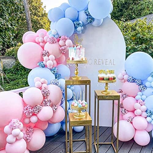 Сини И Розови Балони Различни Големини 5 10 12 18 Инчни Балони За Украси За Роденденски Забави