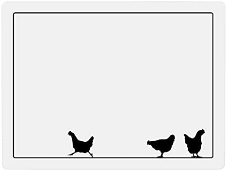 Кокошки за суво бришење на табли 9 x 12 инчи Алатка за учење во училиште, одделение за настава за училиште или домашна настава, дизајн