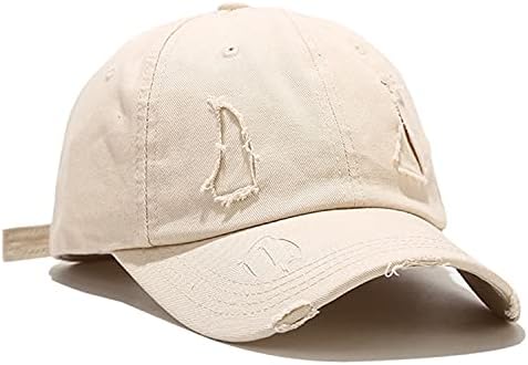 Искинато лепенка Бејзбол капа Гроздобер потресен непречен низок профил Неструктурирана памучна тато капа прилагодлива за жени мажи