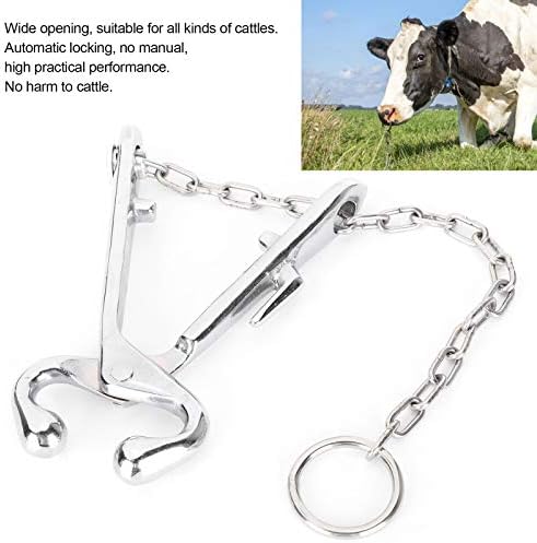 Кравски нос клешти, не'рѓосувачки челик кравј добиток од нос добиток нос прстен клешти со ланци за влечење за влечење за ветеринарна фарма на