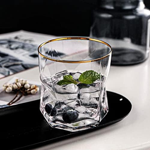 Стаклена чаша креативни чаши за пиење геометрија Геометрија стакло, виски стакло, стакло за пиење за вода, млеко, сок кујнски чаши
